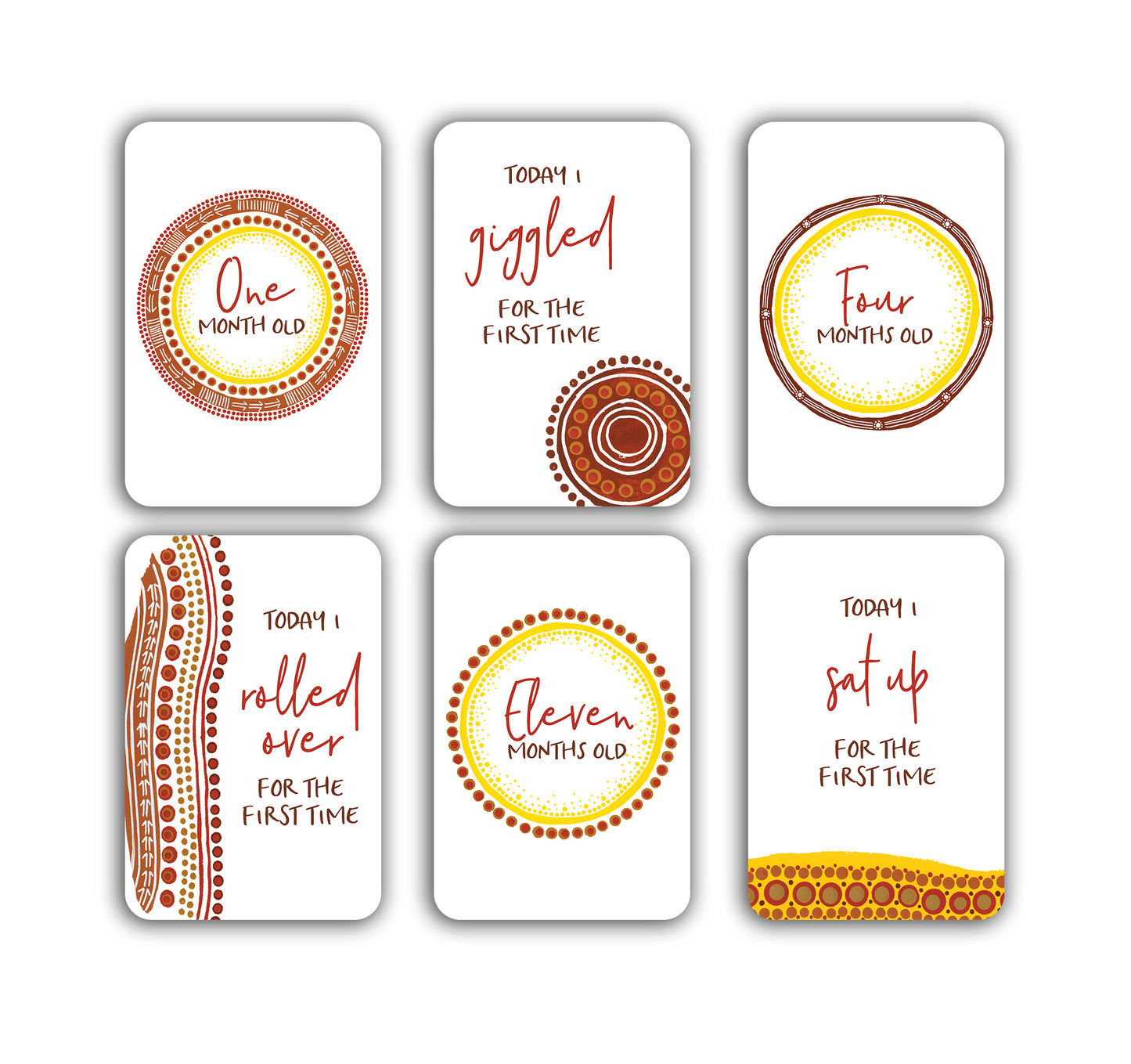 Aboriginal Art Baby Milestone Cards