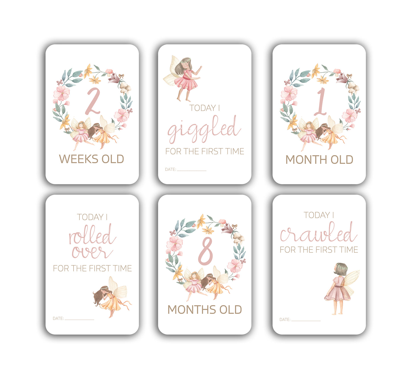 Fairy Garden Baby Milestone Cards